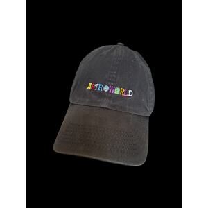 Travis Scott Astroworld Tour Black Washed Adjustable Hat A8